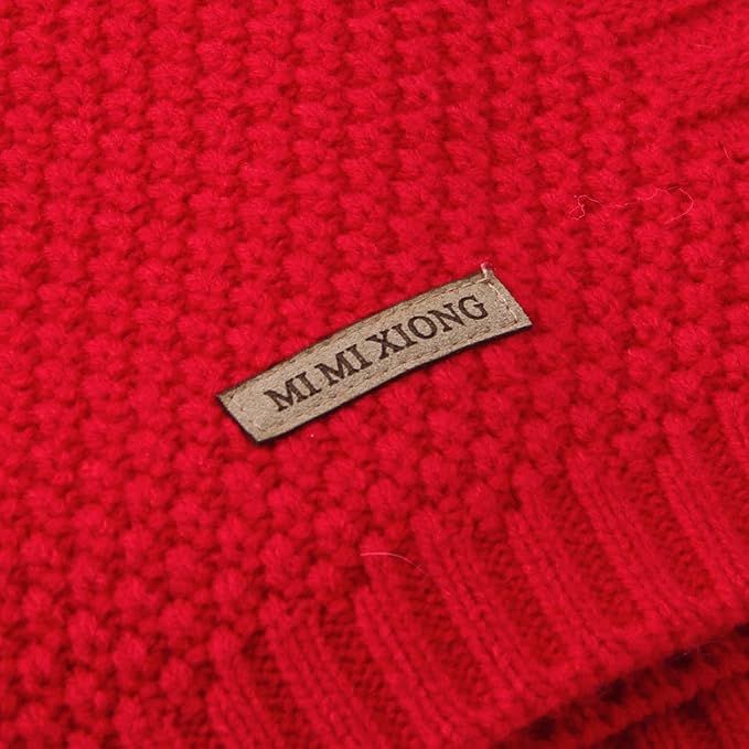 mimixiong Baby Blanket Knit Toddler Blankets for Boys and Girls Red 40 x30 Inch