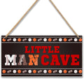Sports Room Decor for Boys Room Little Man Cave Sign Decorations for Men Teenager Bedroom Nursery Playroom Wall Art - 6"x12" -A06