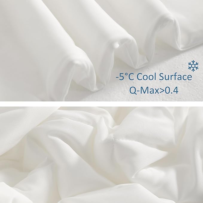 NTBAY Cooling Blanket for Toddlers, 39x47 Inches - Japanese Cold Tech Fabric Throw with Q-Max 0.43, Soft and Breathable Summer Nap Blanket, Also for Dogs, White