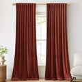 StangH Rust Red Theater Curtains, 120 inches Light Blocking Thermal Insulated Window Drapes for Living Room Privacy Room Divider Curtains, W52 x L120, 2 Panels