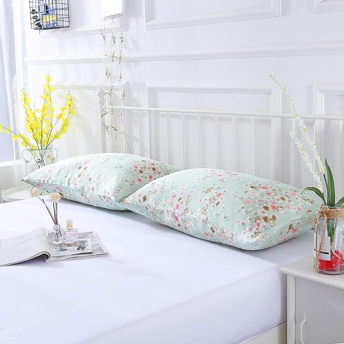 SLPBABY Silk Pillowcase for Hair and Skin with Hidden Zipper Print (Standard(20''x26''), Pattern27)