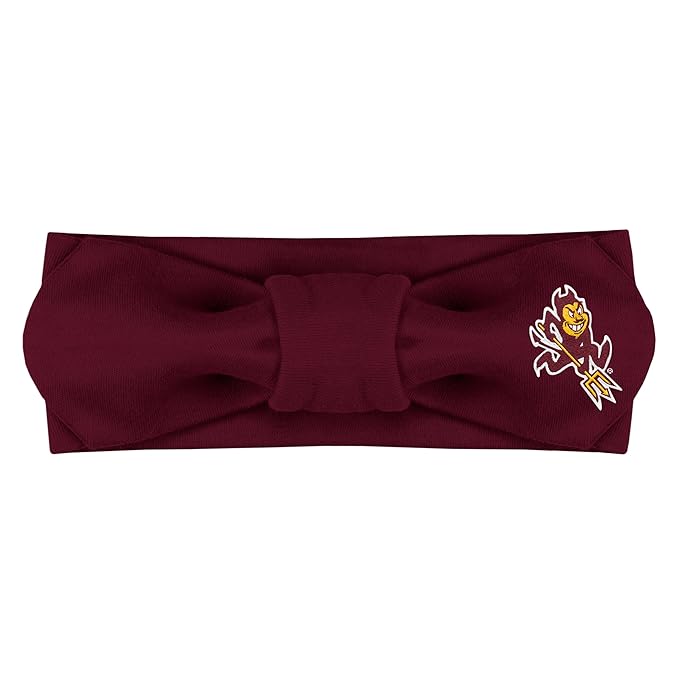 Creative Knitwear Arizona State Sun Devils Infant Girls Maroon Solid Hair Knot Headband Embroidered Logo - Size Newborn - 4T