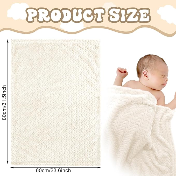 Frienda 4 Pcs Baby Fuzzy Blanket Fluffy Baby Blanket for Boys Girls Soft Warm Infant Newborn Toddler Receiving Nursery Bed Supplies, 32 x 24 Inch(Red Black Color)