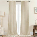 StangH Beige Doorway Curtains 84 inch Long Velvet Light Dimming Thermal Insulated Drapes for Nursery Bedroom Back Tab Privacy Home Decor for Living Room, W42 x L84, 2 Panels