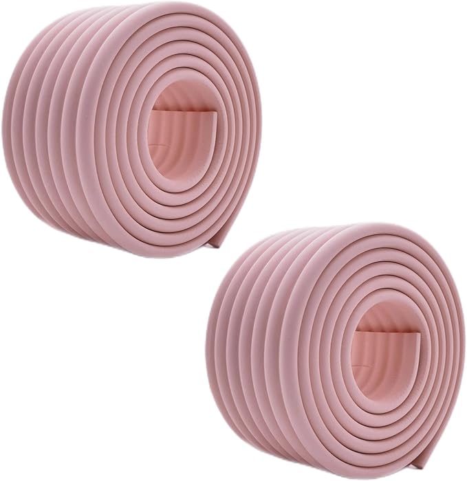 M2cbridge Multifunctional Edge and Corner Guard Coverage Baby Safety Bumper DIY 6.5 Ft (Pink (6.5ft x 2))