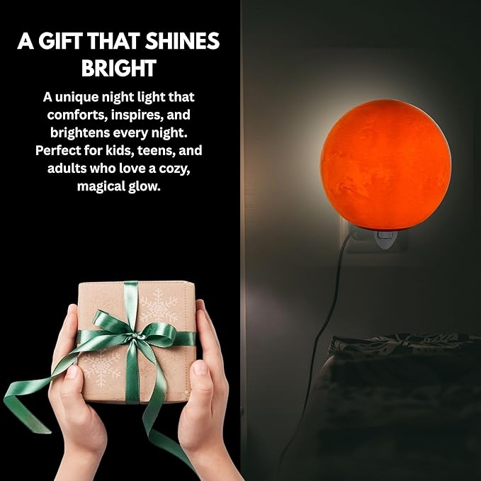 Mars Night Lights | 5" Mars Night Lamp LED Light | 3D Solar System NightLight, Planet Home Décor, Space Nursery, Kids Room, Space Gift, Birthday Gifts, Bedroom Decorations