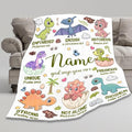 Personalized Dinosaur Blanket,Custom Dinosaur Gifts for Kids Boys,God Says I Am Themed Blanket,Meaningful Thoughtful Religious Baptism Christian Gifts,Bible Verse Quilt with Name,50"x60" for Teens