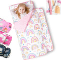 Primlect Toddler Nap Mat Extra Large Thickened 55''x35'', Soft Sleeping Bag with Detachable Minky Blanket and Pillow, Portable for Daycare, Preschool, Kindergarten, Travel, Boys and Girls