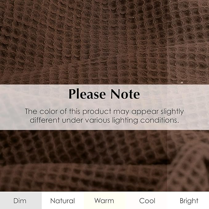 Salt Earth GOTS Certified 100% Organic Cotton Throw Blanket, 90"x90" Waffle Blankets & Throws for Bed, Throw Blanket for Couch, Cozy Christmas Blankets and Throws for Christmas Gifts (Potting Soil)
