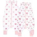 Mama Cheetah Toddler Sleep Sack with Feet 4T-5T, 0.5 TOG Organic Cotton Baby Wearable Blankets with Legs, Baby Sleeping Bag for Walkers, Early Walker X-Large