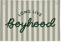 Long Live Boyhood Banner, Boy Nursery Decor, Canvas Banner Wall Hanging Flag Decor for Nursery Playroom Toddler Room, Boys Kids Room - Sage Green