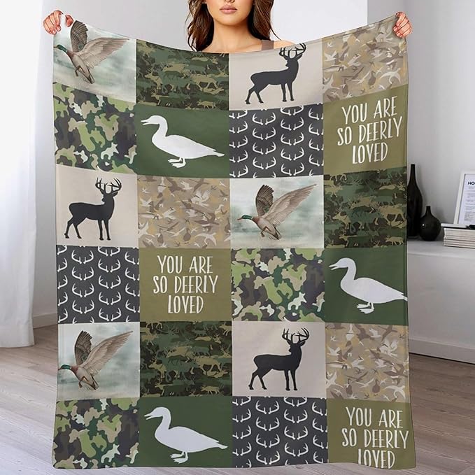 Hunting Blanket - Flannel Throw Blanket, 40"x50", Camouflage, Comfort Plus, Adults, All Seasons