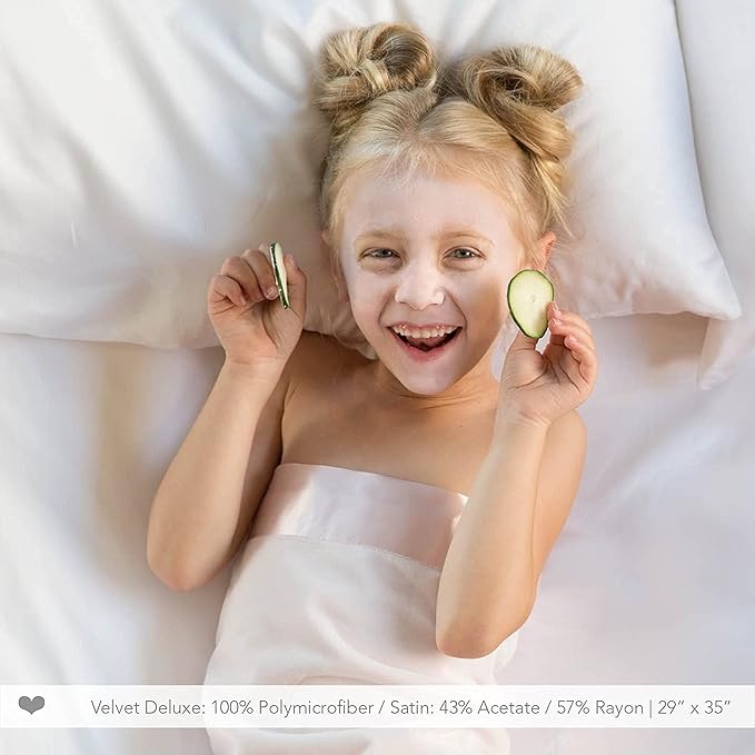 Little Giraffe Baby Blanket - Velvet Soft Blanket with Satin Trim - Baby Stroller Blanket - Newborn Baby Essentials & Baby Gifts - 29x35" - Cream