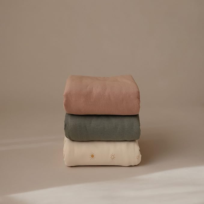 mushie Stretchy Baby Swaddle Blanket | Extra Soft & Snug Fit | 47"x47" (Natural)