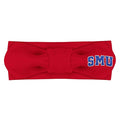 Creative Knitwear SMU Mustangs Infant Girls Red Solid Hair Knot Headband Embroidered Logo - Size Newborn - 4T
