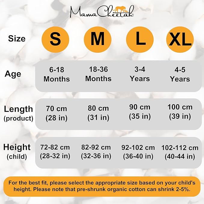 Mama Cheetah Toddler Sleep Sack with Feet 2T, 0.5 TOG Organic Cotton Baby Wearable Blankets with Legs, Baby Sleeping Bag for Walkers, Early Walker Medium, 3-Pack