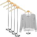 Soaoo Flexible Shoulder Stand Adjustable T Shirt Display Beige Coat Hanger Stand Portable Hanging Clothing Display Rack Garment Coat Holder for Retail Vendor, Height 16-27.9 Inch(4 Pcs)