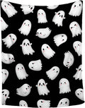 Cute Ghost Blanket for Boys Girls - Halloween Decor for Couch/Bed/Living Room - Ultra Soft Blanket Home Decor for All Seasons - 60"x80"-Adults/Twin Size
