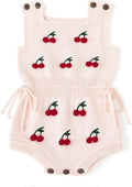 Simplee kids Baby Girl Knit Romper Fall Sleeveless Pompoms Rompers Newborn Little Girl Overall Jumpsuit Outfits