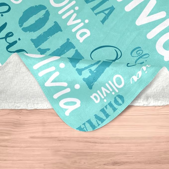 Gudina Personalized Name Blankets and Throws, Custom Blanket with Name, Personalized Christmas Blanket Gifts for Women Men