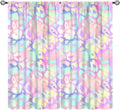 Colorful Leopard Curtains, Cheetah Safari Modern Rainbow Leopard Design Window Curtains for Bedroom Living Room Boys Kids Room 63" W X 72" L