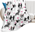 Tijuboni French Bulldog Throw Blanket Dog Gifts for Girls Boys Women Men Kids Adults Soft Flannel Fleece Blanket for Couch Sofa Bed Home Decor 40"x50"
