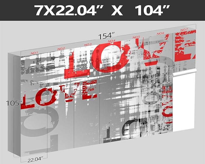 XMPMBM-Graffiti Art backsplash Large Decorative Wallpaper Colorful Alphabet Bedroom Bathroom Wall Mural- W 154" X H 105"（112 Square Foot）