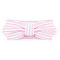 Creative Knitwear Pitt Panthers Infant Girls Pink/White Striped Hair Knot Headband Embroidered Logo - Size Newborn - 4T
