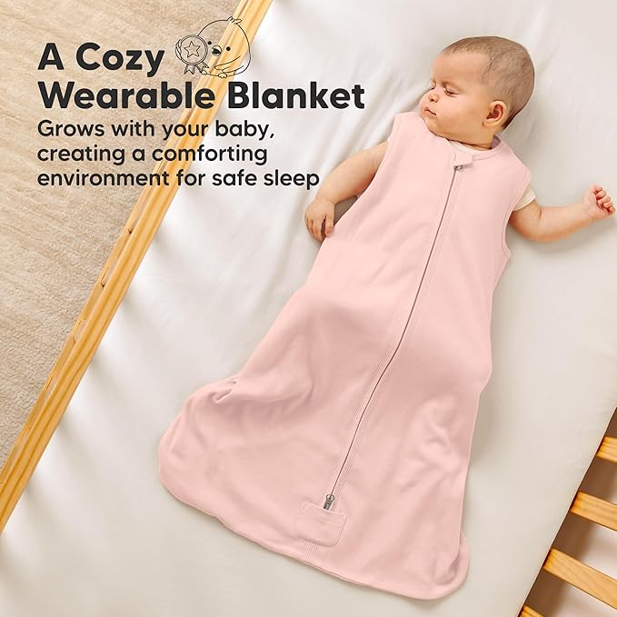 2-Pack Baby Sleep Sacks,Zipper Wearable Blanket - 0.5TOG Organic Cotton,Lightweight,Soft Cozy Toddler Sleeping Sack 12-24 months,Easy to Wear Large Newborn Transition Swaddles Sleepsacks (Butterflies)