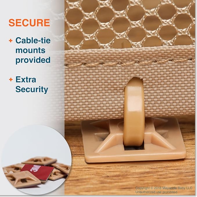 Roving Cove Stair Banister Guard 15ft x 3ft, Railing Safety Net for Baby Proofing, Child Safety Stairway Cover, Balcony Mesh Netting, Almond Brown