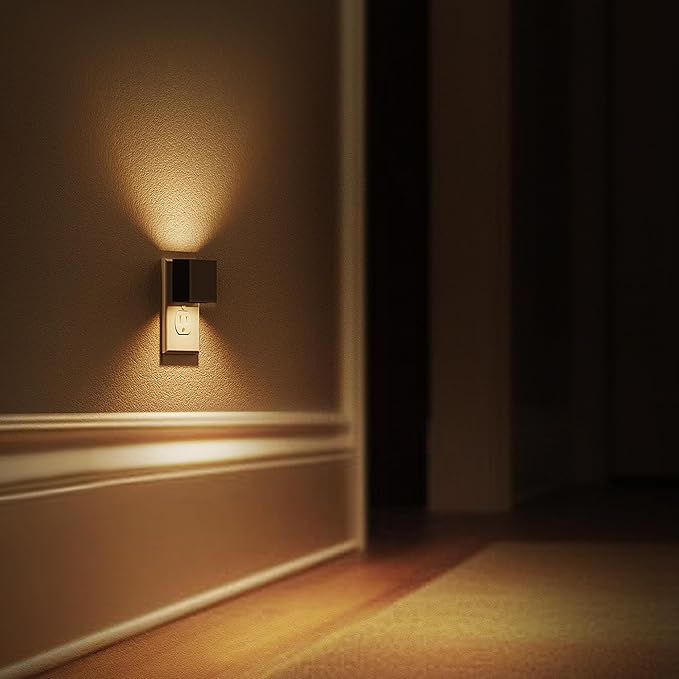 L LOHAS LED Night Light,[2-Pack] Night Lights Plug into Wall with Dusk to Dawn Sensor,Brightness Adjustable,3000K Soft White,Plug in Nightlight for Adults Bathroom Hallway Kitchen