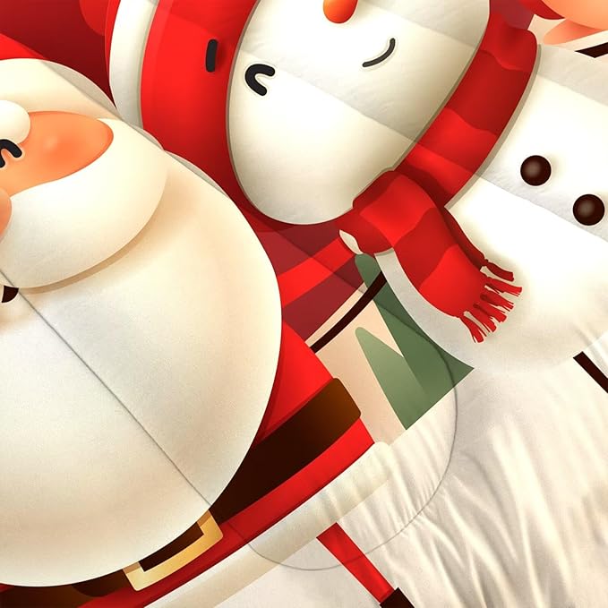 Christmas Bedding Sets King Size Comforter Set for Kids Boys Girls Bedroom Xmas Gift Christmas Festival Winter Snow Quilt Set,1 Comforter + 2 Pillow Cases