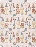 Colorful Gnomes Crib Sheets Soft Breathable Fitted Baby Playard Sheets Mattress Cover for Girl Boys, 39" x 27" x 5"