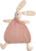 lulumoon Muslin Bunny Lovey for Babies: Skin-Friendly Security Blanket for Self-Soothe - Newborn Gift for Baby Shower