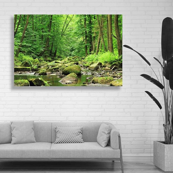 SIGNWIN-Canvas Wall Art-Sunshine in The Forest -Canvas Prints Home Artwork Decoration for Living Room,Bedroom - 12x18 inches