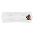 Creative Knitwear Minot State Beavers Infant Girls White Solid Hair Knot Headband Embroidered Logo - Size Newborn - 4T