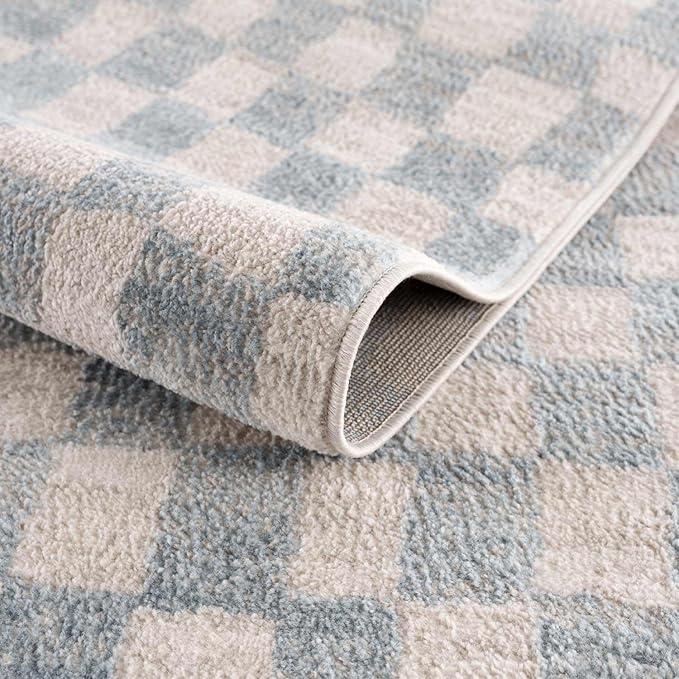 Hauteloom Benjy Hallway, Kitchen Runner Rug - Contemporary - Cream, Silver Blue - 2'7" x 10'