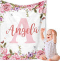 Ships Next Day, Personalized Baby Blankets, Custom Baby Blanket with Name for Girls,Gift for Chrismas Birthday Memorial Day, Customized Flannel Blanket for Kids Adults 60"X80"