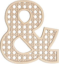 Large Boho Wooden Rattan Letters 12 inch for Nursery Decor Wood Number & Wall Decors for Baby Girl Boy Bedroom Home Rustic Name Sign Birthday Wedding Decorative Letters