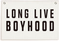 Lacama Long Live Boyhood Banner, Neutral Canvas Wall Hanging Banner Flag for Nursery Playroom, Toddler Room, Boys Kids Room Decor 30x20 Inch