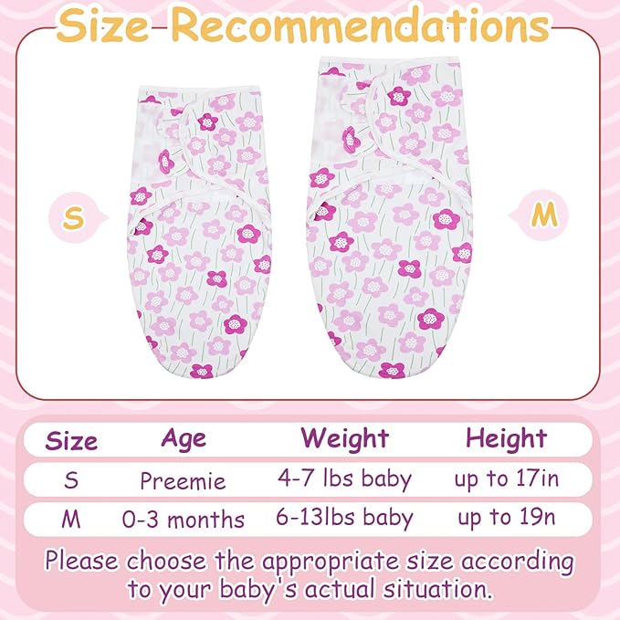 Ramede 6 Pack Preemie Swaddle Blanket with Hats Sleep Swaddle for Baby Boy Girl Preemie Newborn Sacks Soft Cotton Wearable (Tree,Purple)