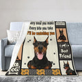 Doberman Blanket Doberman Decor Throw Blanket Super Soft Flannel Lightweight Fluffy Plush Fuzzy Fleece Stuff Blanket Gifts for Dog Lover Girl Woman Adults Man Boys Kids Baby for Bed Sofa 50"X60"