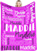 Dr.TOUGH Personalized Blankets with Name Customized Baby Blankets for Girls Boys Adults Monogrammed Blankets and Throws Christmas Birthday Mothers Fathers Valentines Day Gift (Magenta,30''×40'')