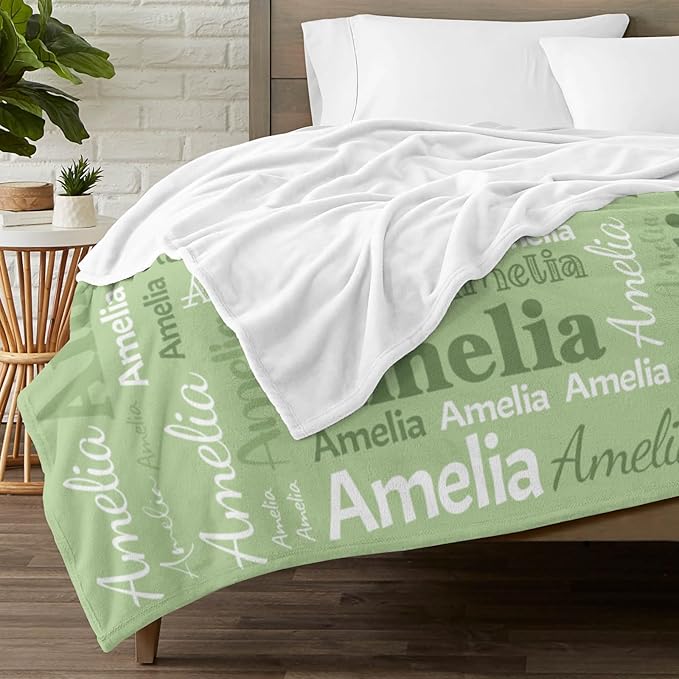 Dr.TOUGH Personalized Blanket for Adult Kids with Name Customized Blankets Personalized Throw Blanket for Christmas Birthday Gifts