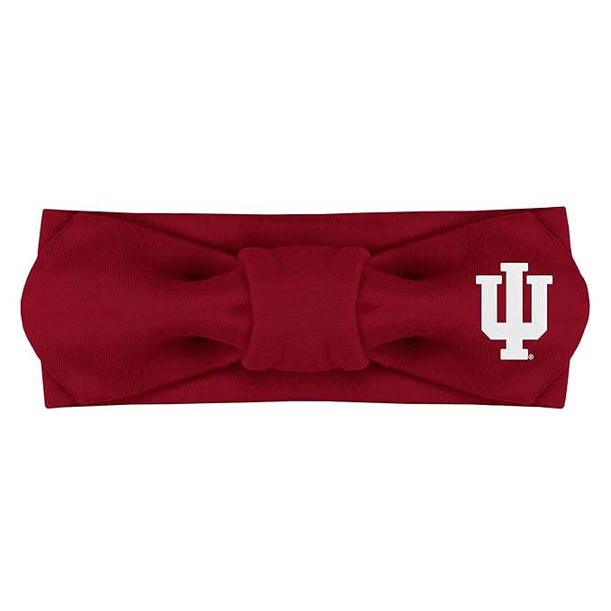 Creative Knitwear Indiana Hoosiers Infant Girls Crimson Solid Hair Knot Headband Embroidered Logo - Size Newborn - 4T