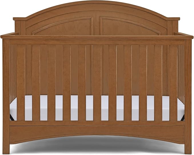 Delta Children Perry 6-in-1 Convertible Crib - Greenguard Gold Certified, Chestnut