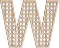 Large Boho Wooden Rattan Letters 12 inch for Nursery Decor Wood Letter W Wall Decors for Baby Girl Boy Bedroom Home Rustic Name Sign Birthday Wedding Decorative Letters