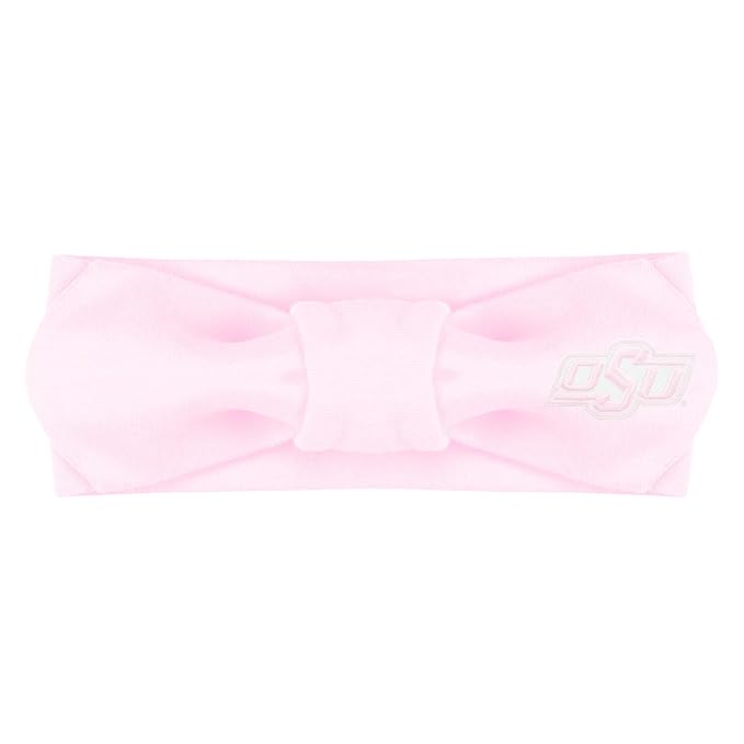 Creative Knitwear Oklahoma State Cowboys Infant Girls Pink Solid Hair Knot Headband Embroidered Logo - Size Newborn - 4T