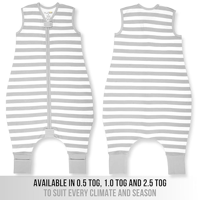 Mama Cheetah Toddler Sleep Sack with Feet 4T-5T, 1.0 TOG Organic Cotton Baby Wearable Blankets with Legs, Baby Sleeping Bag for Walkers, Early Walker X-Large