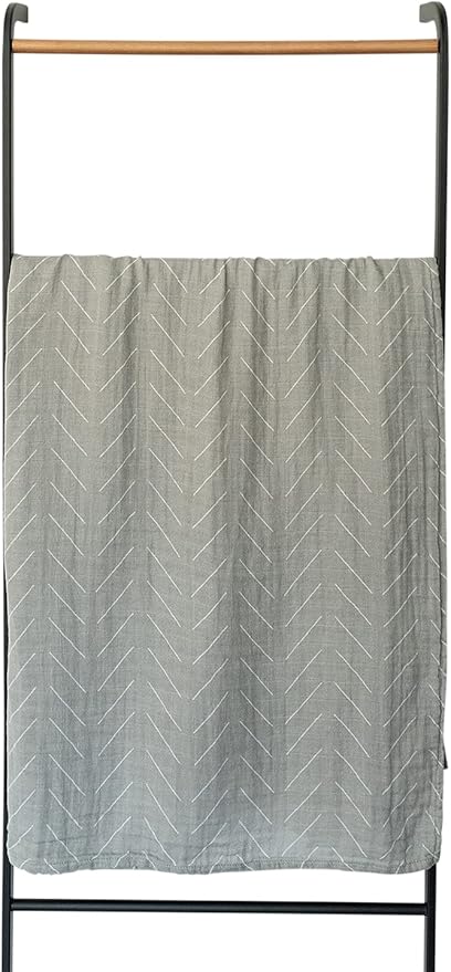 Mebie Baby Desert Sage Muslin Swaddle, Modern and Neutral Swaddle Blanket for Baby Girl or Boy, Soft Baby Blankets, Newborn Swaddle Blanket, 0-3 Month, Comfy Wrap, Baby Essentials & Gifts